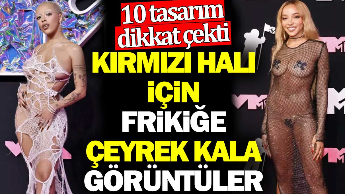 Kırmızı halı için frikiğe çeyrek kala görüntüler. 10 tasarım dikkat çekti