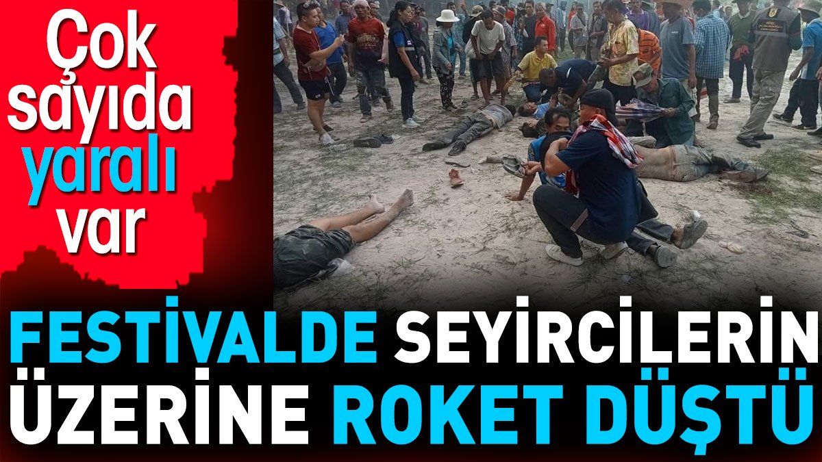 Festivalde seyircilerin üzerine roket düştü