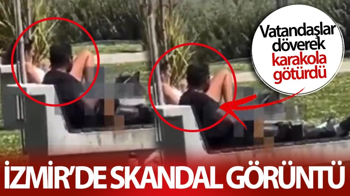 İzmir Bostanlı sahilinde skandal görüntü! Vatandaşlar döverek karakola götürdü