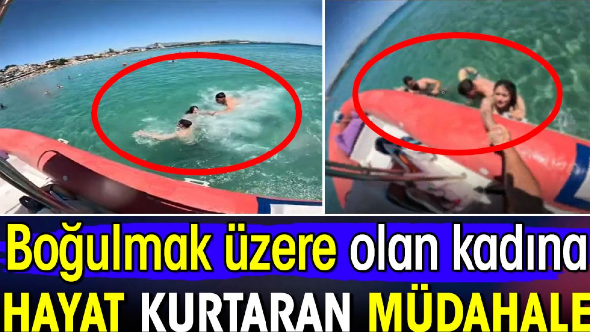 Didim'de boğulmak üzere olan kadına hayat kurtaran müdahale