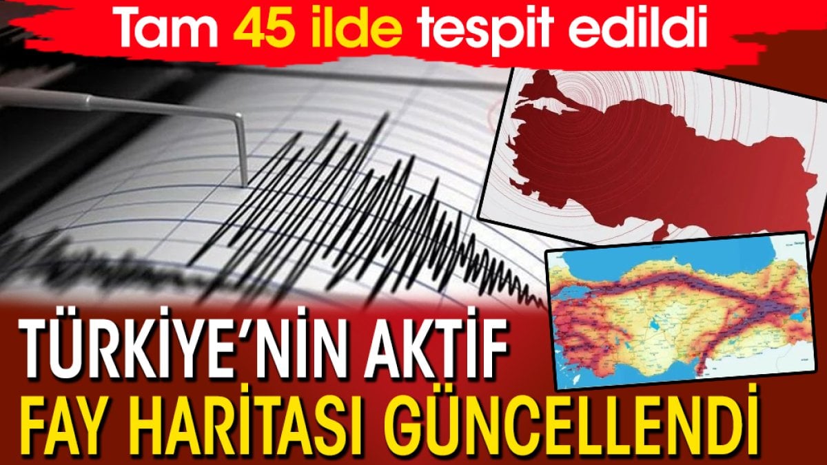 Türkiye’nin aktif fay haritası güncellendi: Tam 45 ilde tespit edildi