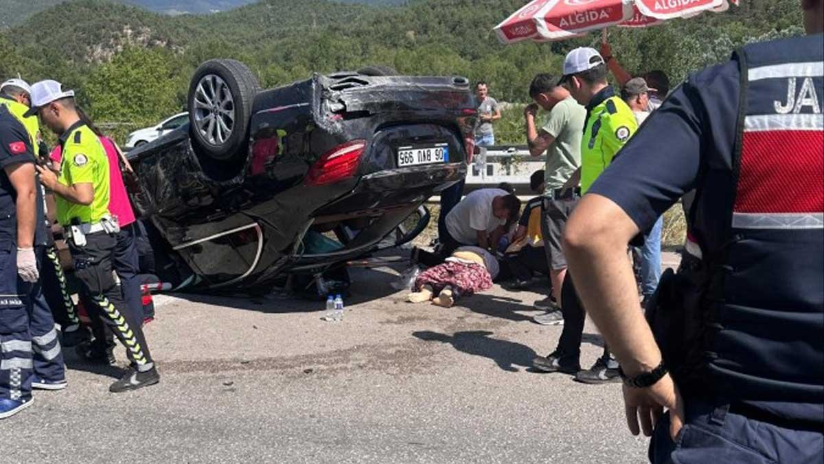 Karabük’te çarpışan iki otomobil takla attı: 1 ölü, 5 yaralı