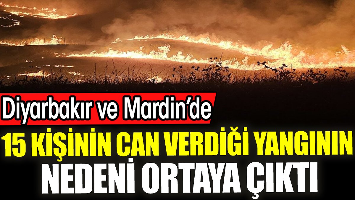 Diyarbakır ve Mardin'de 15 kişinin can verdiği yangının nedeni ortaya çıktı