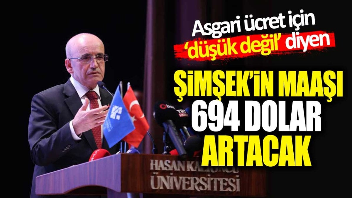 Mehmet Şimşek’in maaşı 694 dolar artacak. Asgari ücret için ‘düşük değil’ demişti