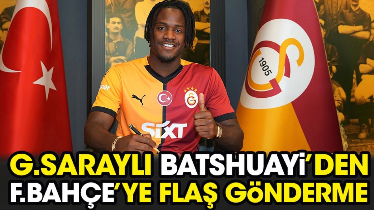Galatasaraylı Batshuayi'den Fenerbahçe'ye flaş gönderme