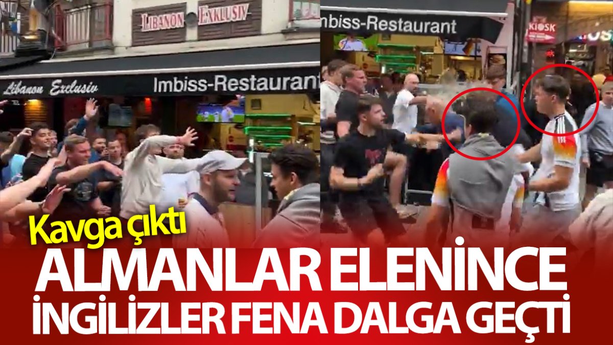 Almanlar elenince İngilizler fena dalga geçti! Kavga çıktı