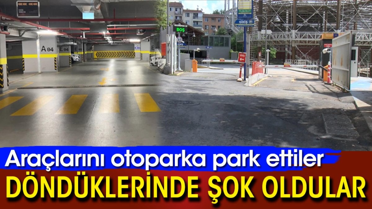 Araçlarını otoparka park ettiler: Döndüklerinde şok oldular