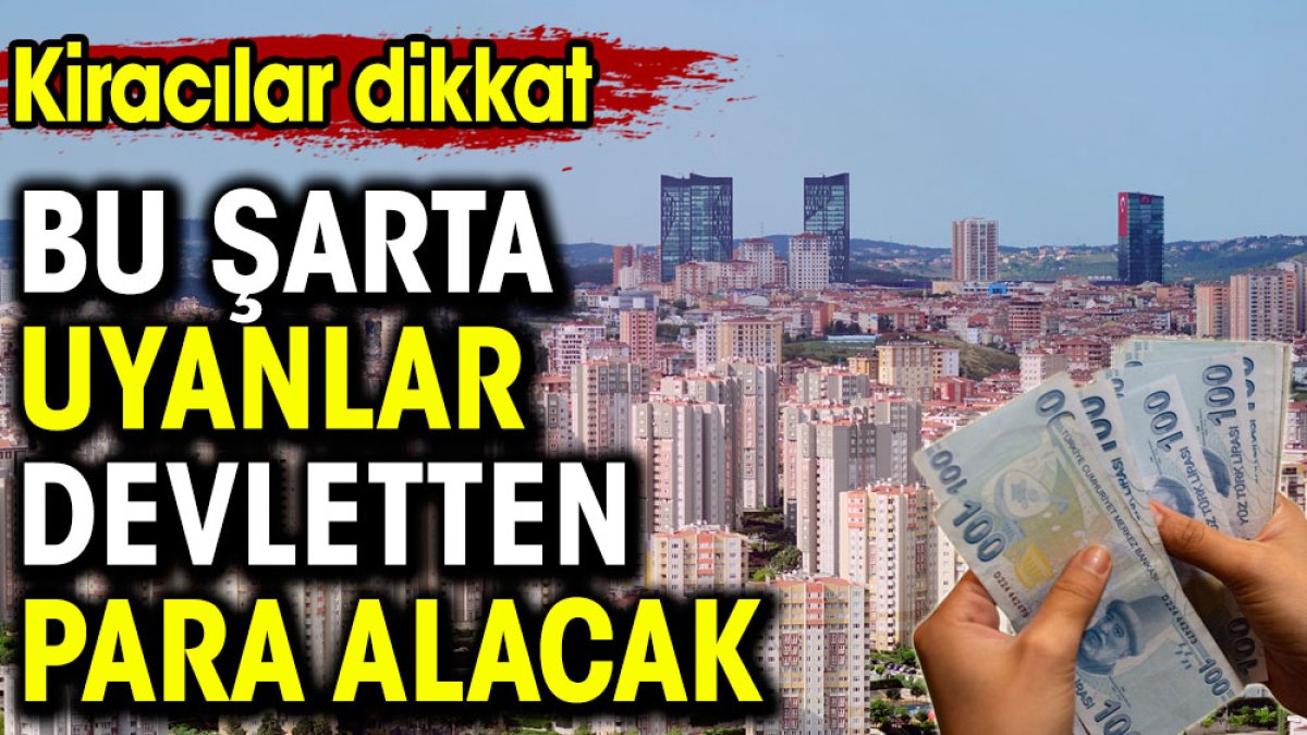 Kiracılar dikkat. Bu şarta uyanlar devletten para alacak