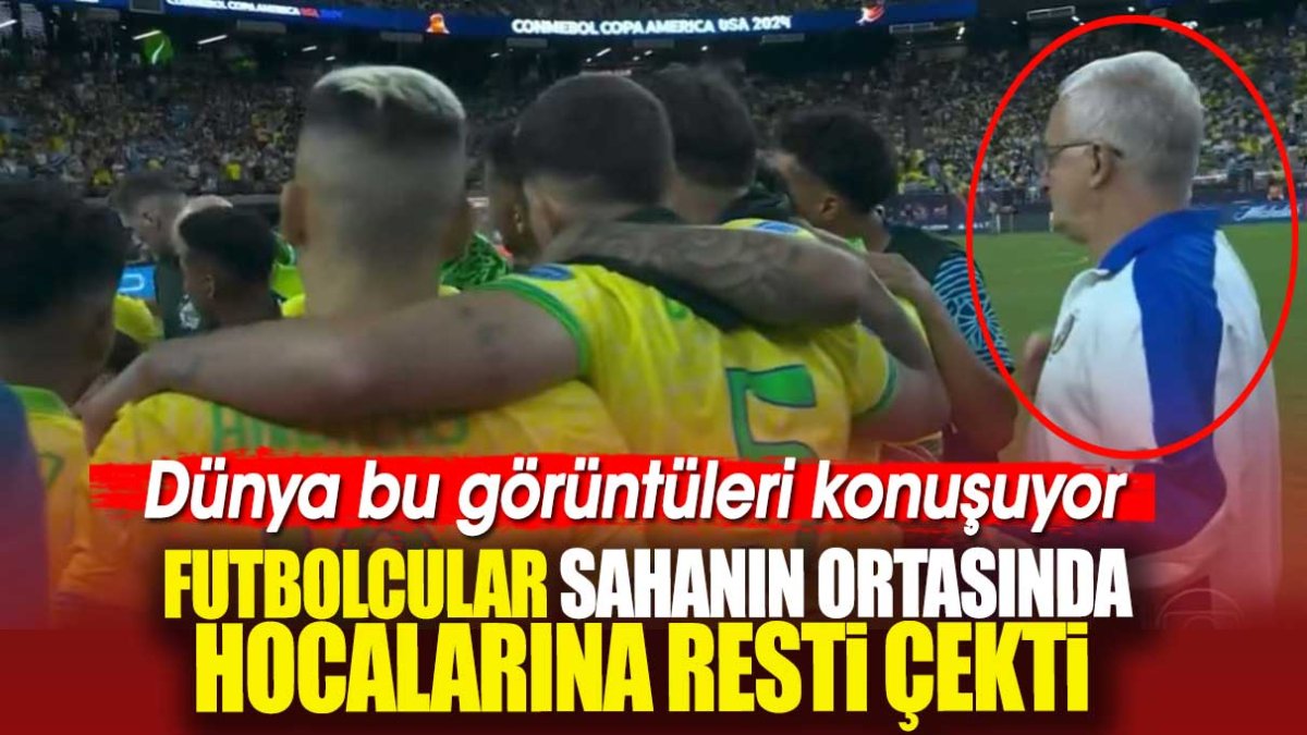 Futbolcular sahanın ortasında hocalarına resti çekti! Dünya bu görüntüleri konuşuyor