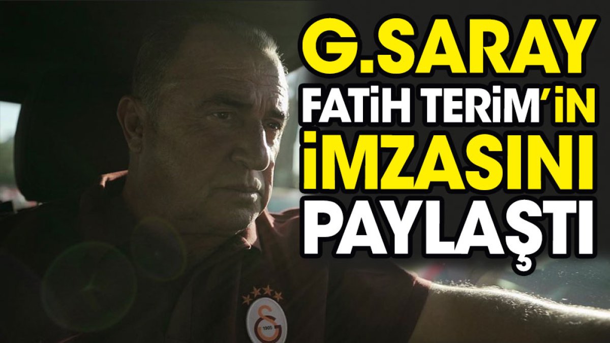 Fatih Terim imza attı. Galatasaray paylaştı