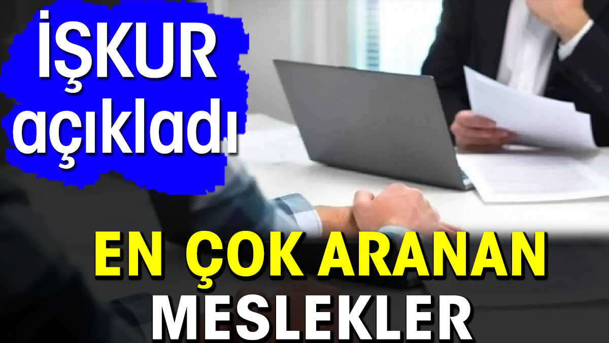 En çok aranan meslekler ortaya çıktı. İŞKUR açıkladı