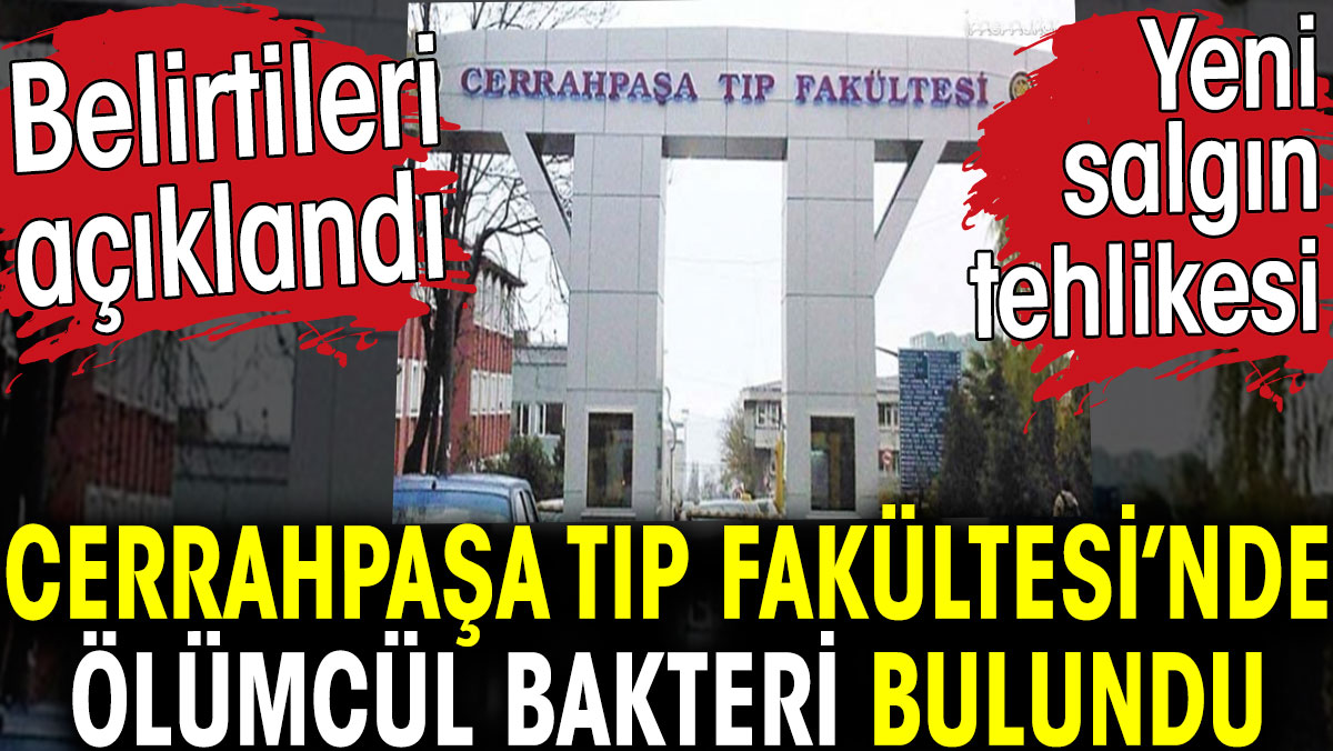 Cerrahpaşa Tıp Fakültesi’nde ölümcül bakteri bulundu. Yeni salgın tehlikesi