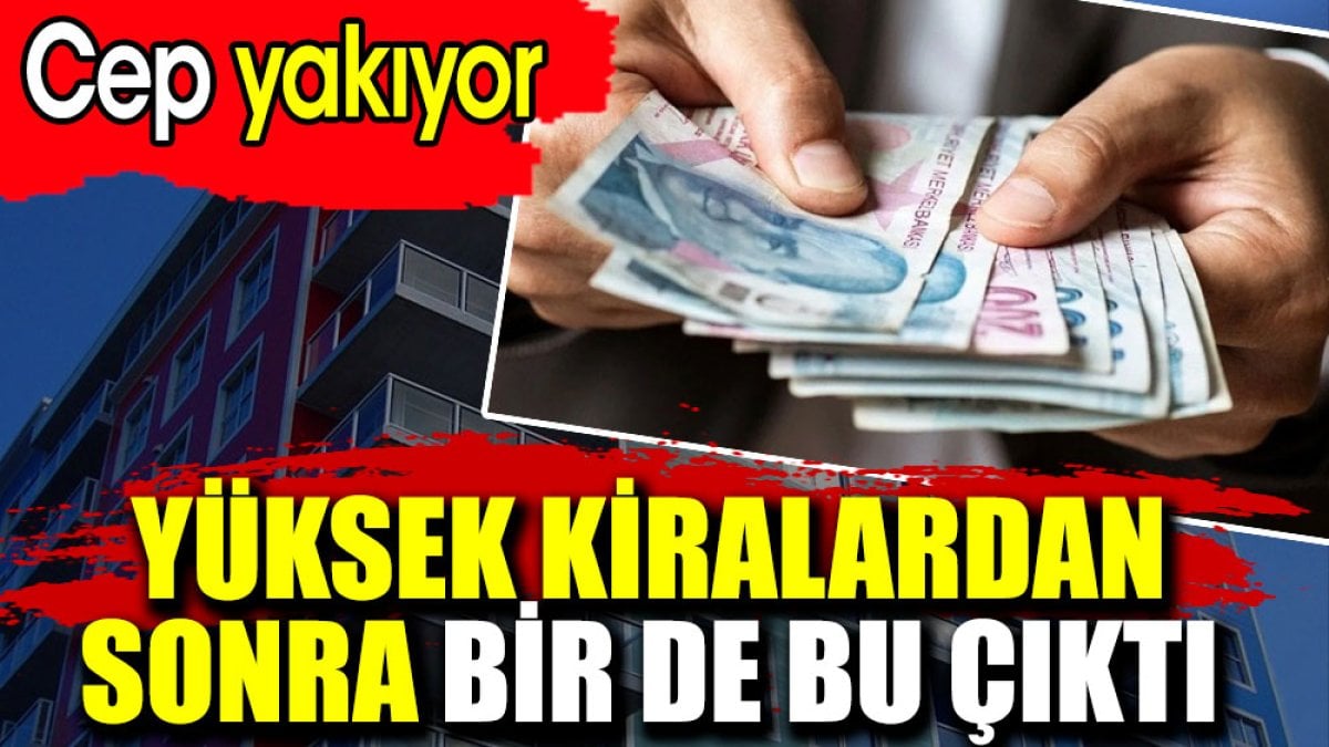 Yüksek kiralardan sonra bir de bu çıktı. Cep yakıyor