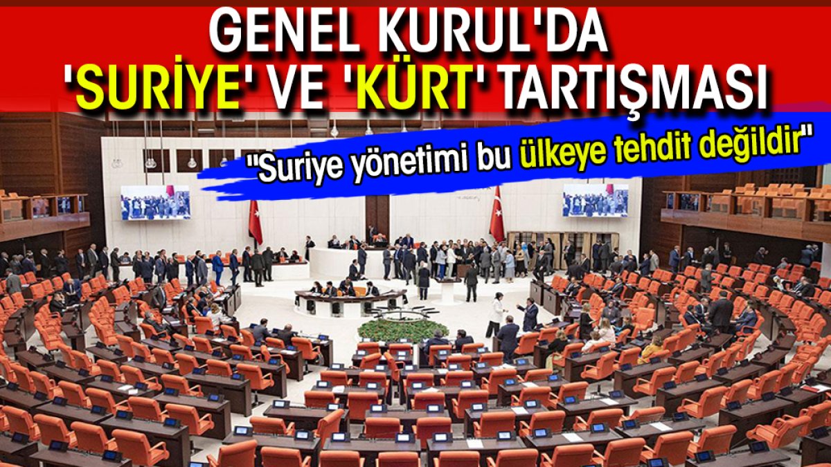 Genel Kurul'da 'Suriye' ve 'Kürt' tartışması: "Suriye yönetimi bu ülkeye tehdit değildir"