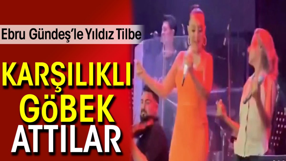 Ebru Gündeş’le Yıldız Tilbe karşılıklı göbek attılar