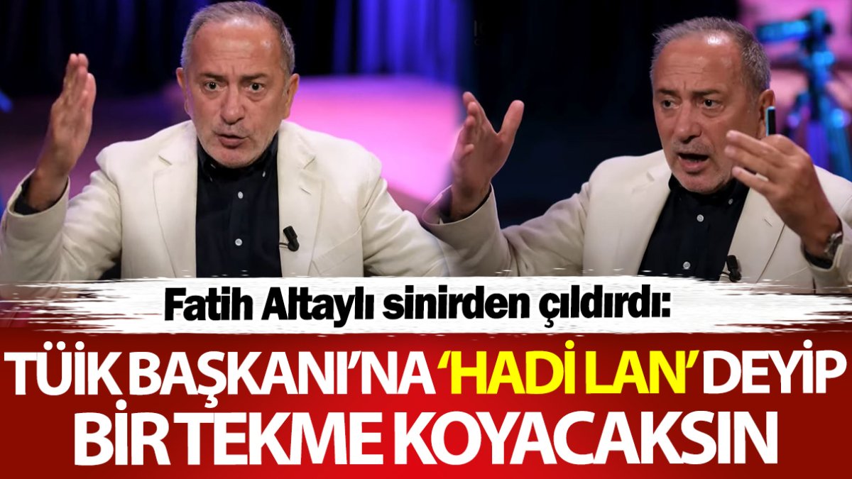 Fatih Altaylı sinirden çıldırdı: TÜİK Başkanı’na ‘Hadi lan’ deyip bir tekme koyacaksın