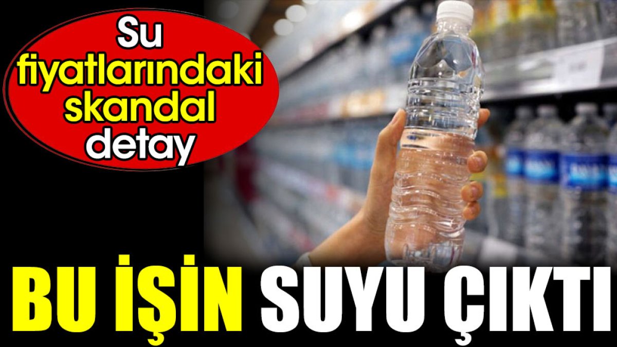 Bu işin suyu çıktı. Su fiyatlarındaki skandal detay