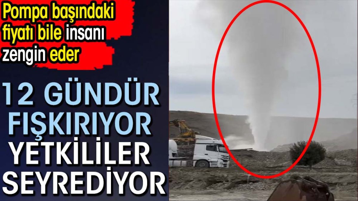 12 gündür fışkırıyor yetkililer seyrediyor. Pompa başındaki fiyatı bile insanı milyarder eder