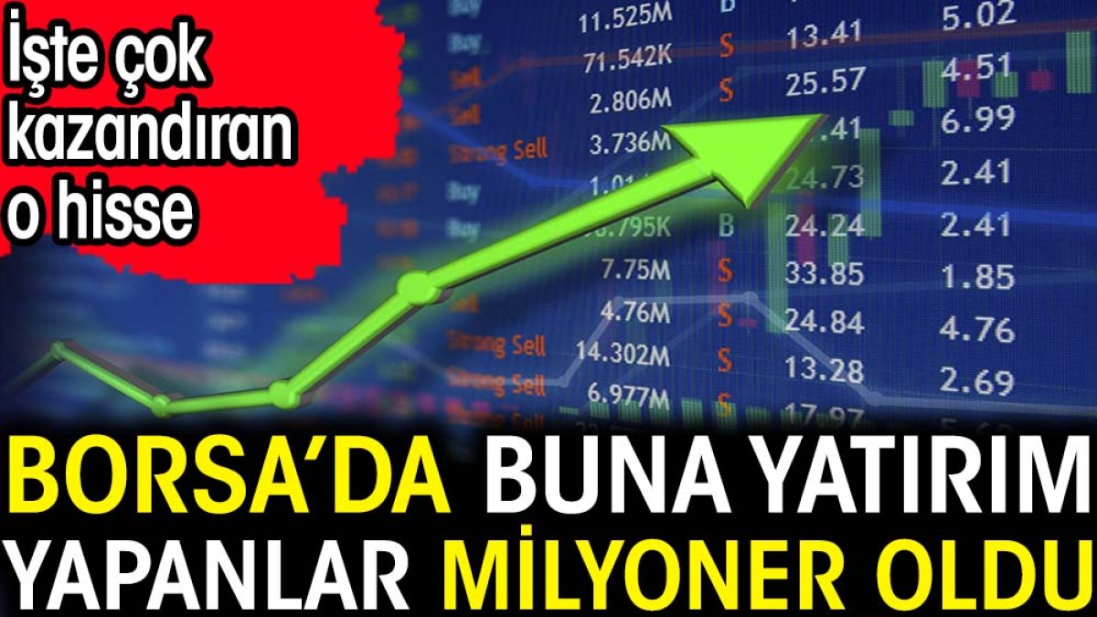 Borsa’da buna yatırım yapanlar milyoner oldu. İşte çok kazandıran o hisse