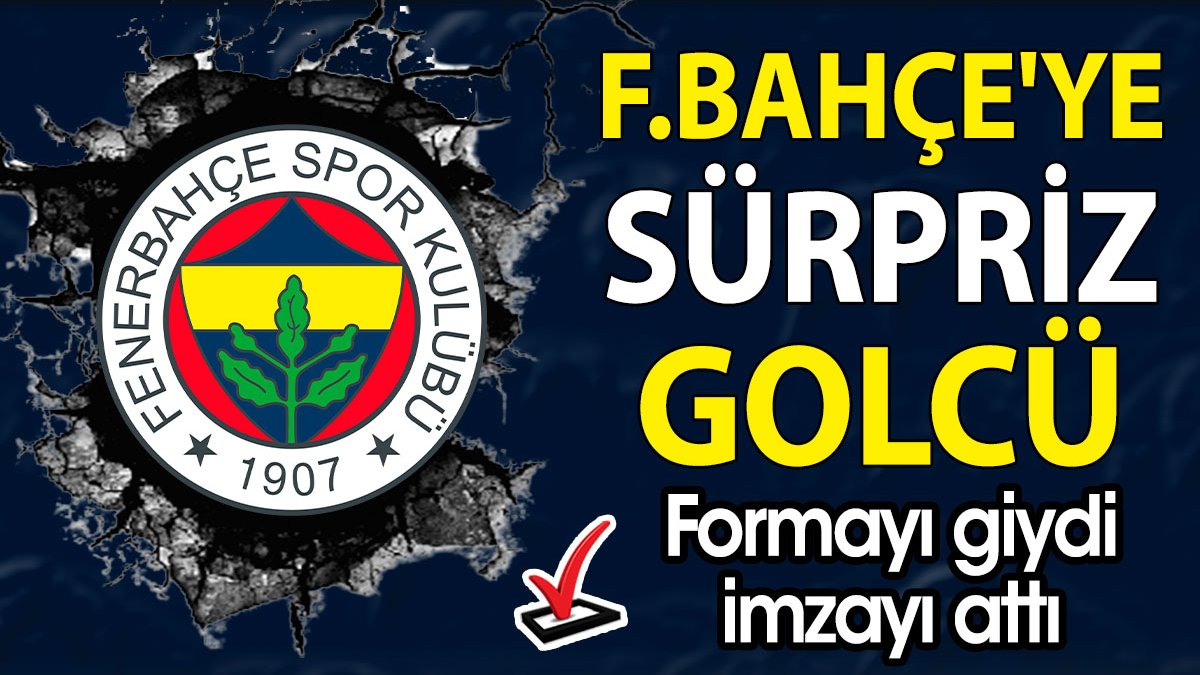 Fenerbahçe'ye sürpriz golcü. Formayı giydi İmzayı attı