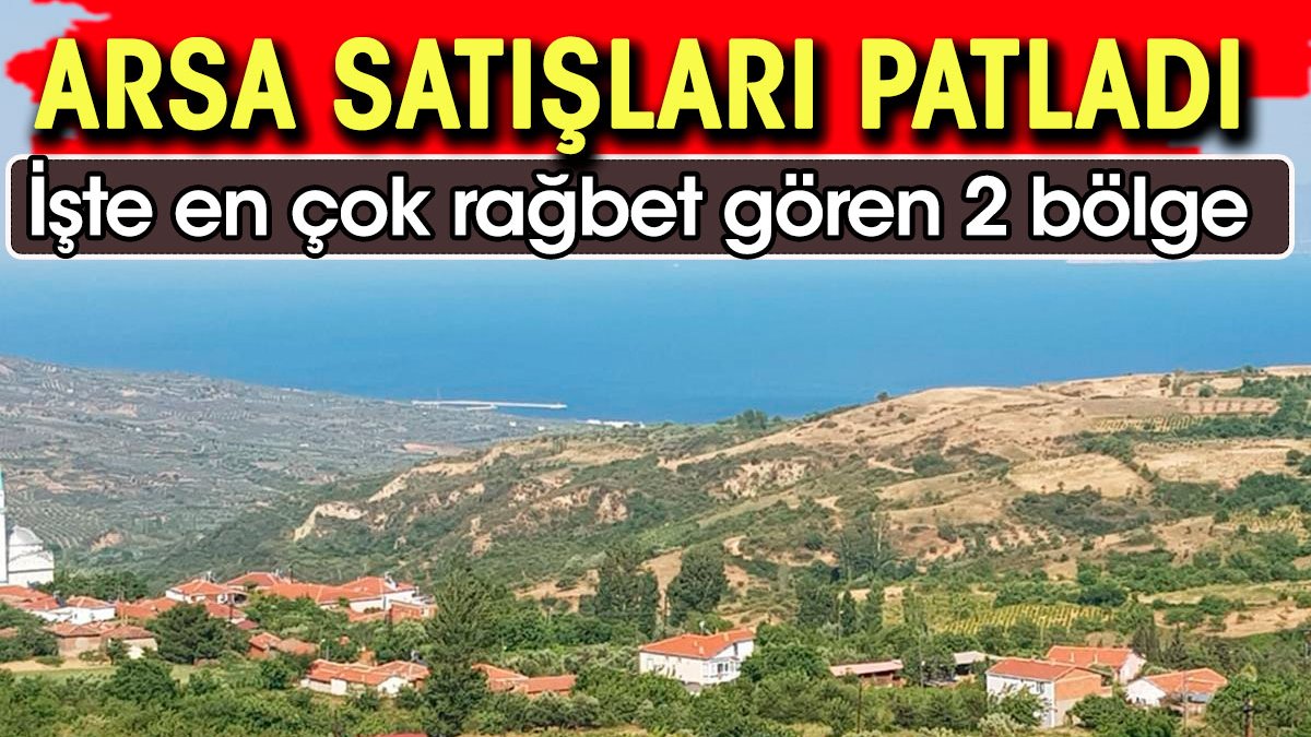 Arsa satışları patladı. İşte öne çıkan iki bölge