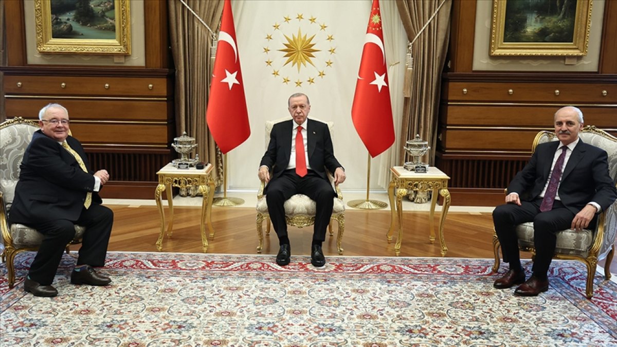 Erdoğan İrlanda Meclis Başkanı Sean O Fearghail'i kabul etti