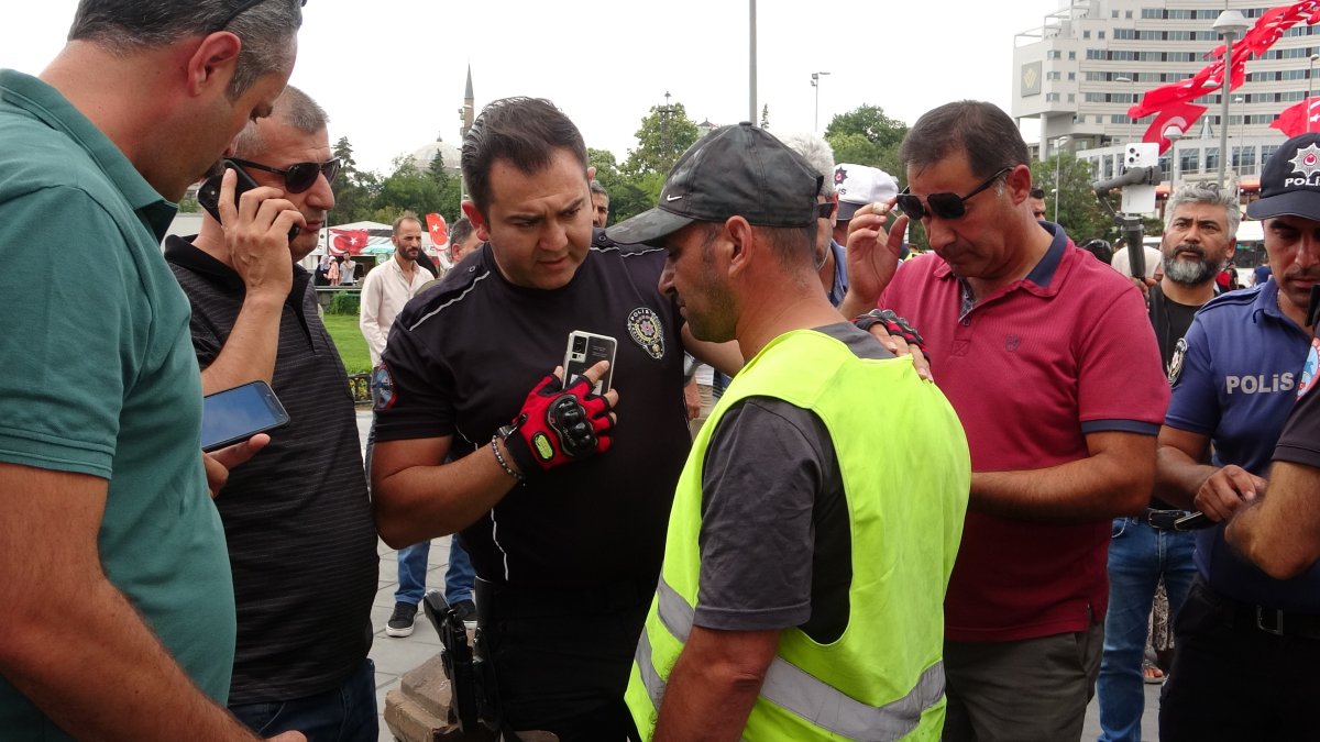 İşsiz çekici sürücüsü kendini yakmak istedi, polis ikna etti