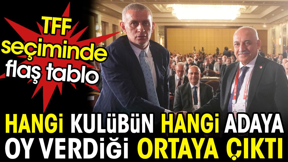 TFF seçiminde flaş tablo. Hangi kulübün hangi adaya oy verdiği ortaya çıktı