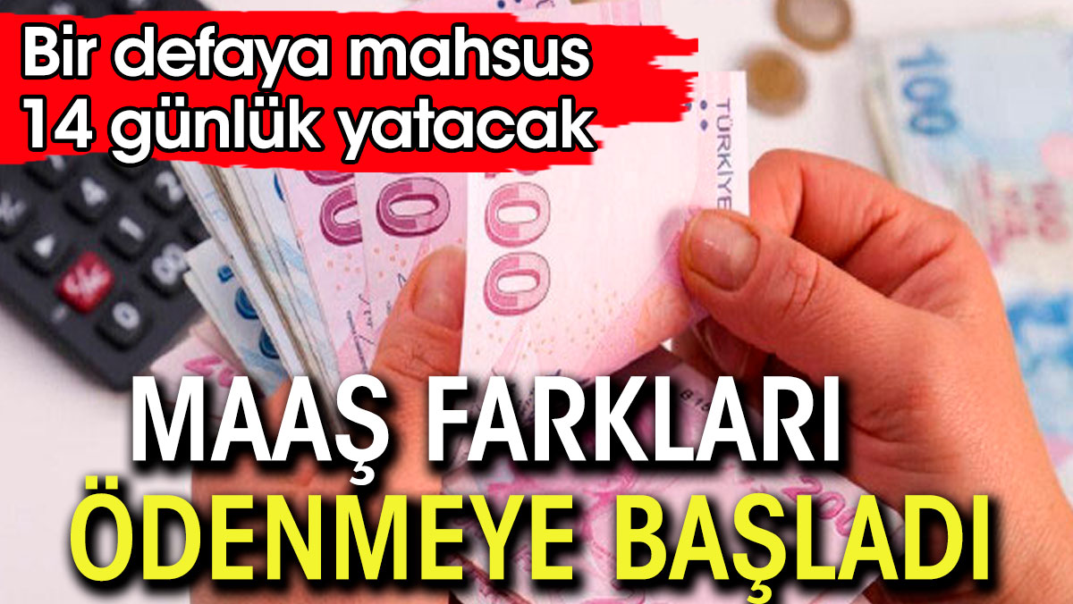 Zam farkları yatırılmaya başlandı Bir defaya mahsus 14 günlük maaş farkı verilecek