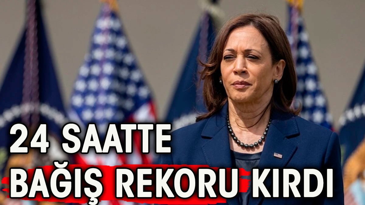 Kamala Harris'e 24 saatte bağış rekoru kırdı