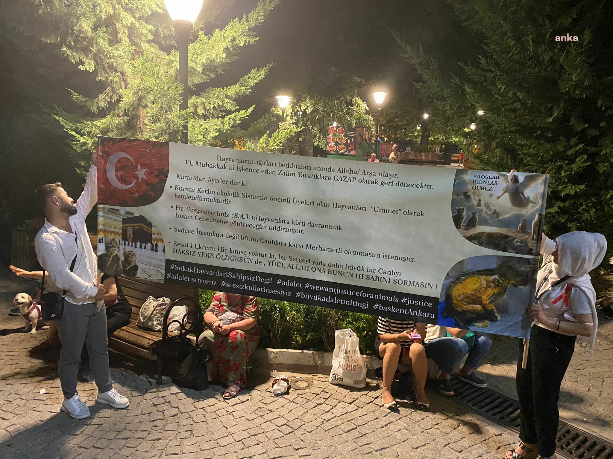 Kuğulu Park'ta protesto: "Çek, çek, yasayı çek"