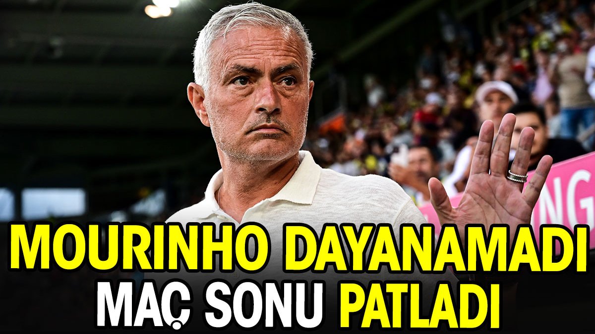 Mourinho dayanamadı. Maç sonu patladı