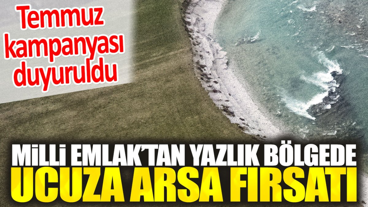 Milli Emlak'tan yazlık bölgede ucuza tapu fırsatı. Temmuz kampanyası duyuruldu