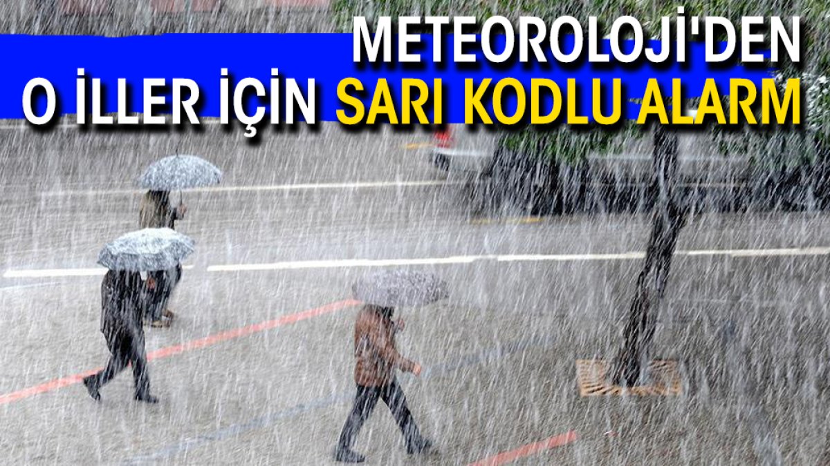 Meteoroloji'den o iller için sarı kodlu alarm