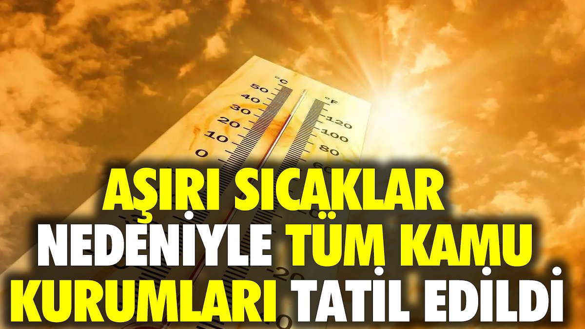 Aşırı sıcaklıklar nedeniyle tüm kamu kurumları tatil edildi