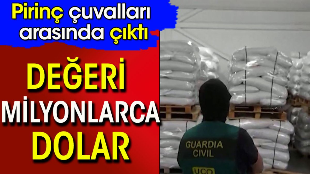 Pirinç çuvalları arasında çıktı. Değeri milyonlarca dolar