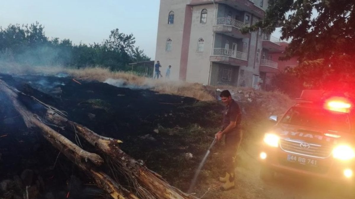 Malatya'da anız yangını