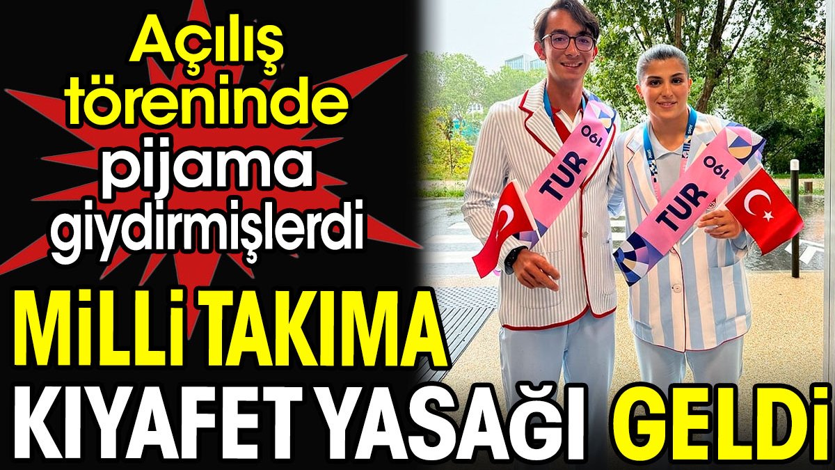 Milli takıma kıyafet yasağı geldi