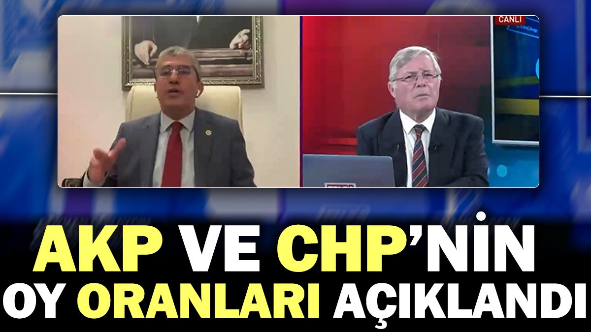 AKP ve CHP'nin oy oranları canlı yayında açıklandı