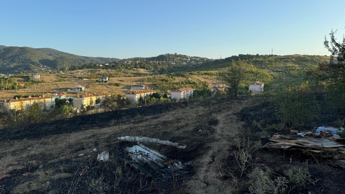 Yalova'da mangal kıvılcımları yangına sebep oldu