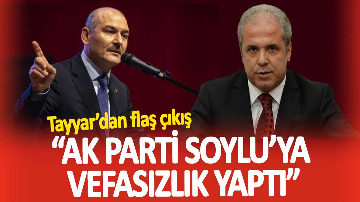 Tayyar’dan flaş çıkış: AK Parti Soylu’ya vefasız yaptı