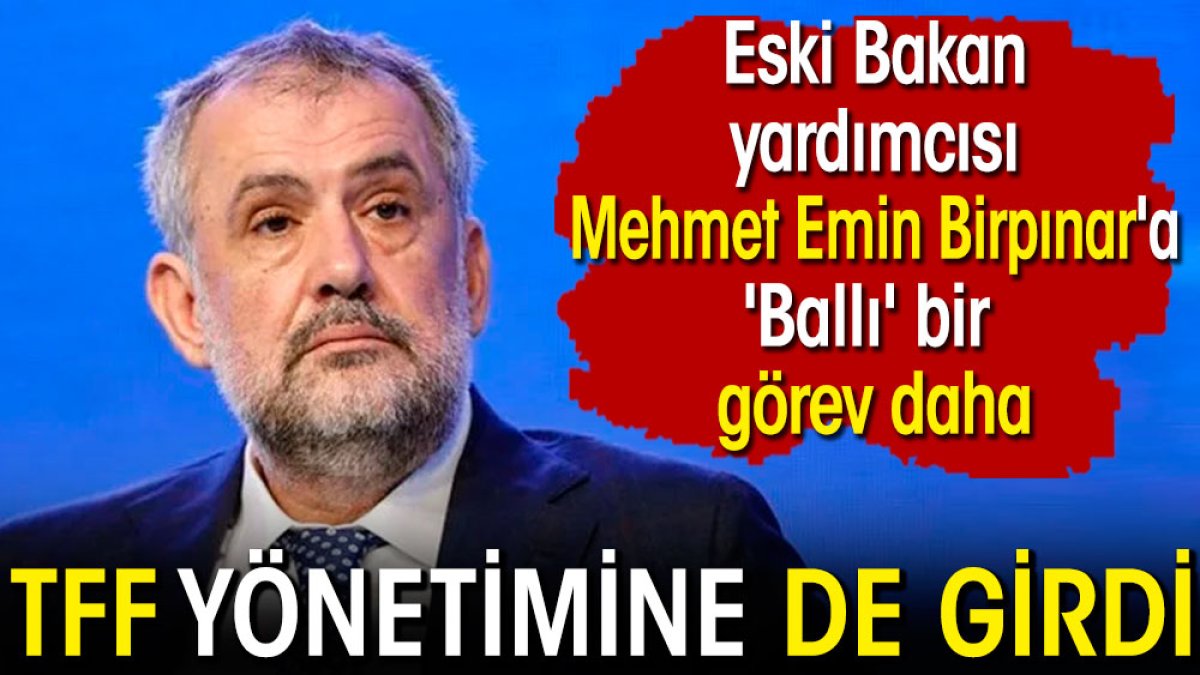 TFF yönetimine de girdi. Eski Bakan yardımcısı Mehmet Emin Birpınar'a 'ballı' görev