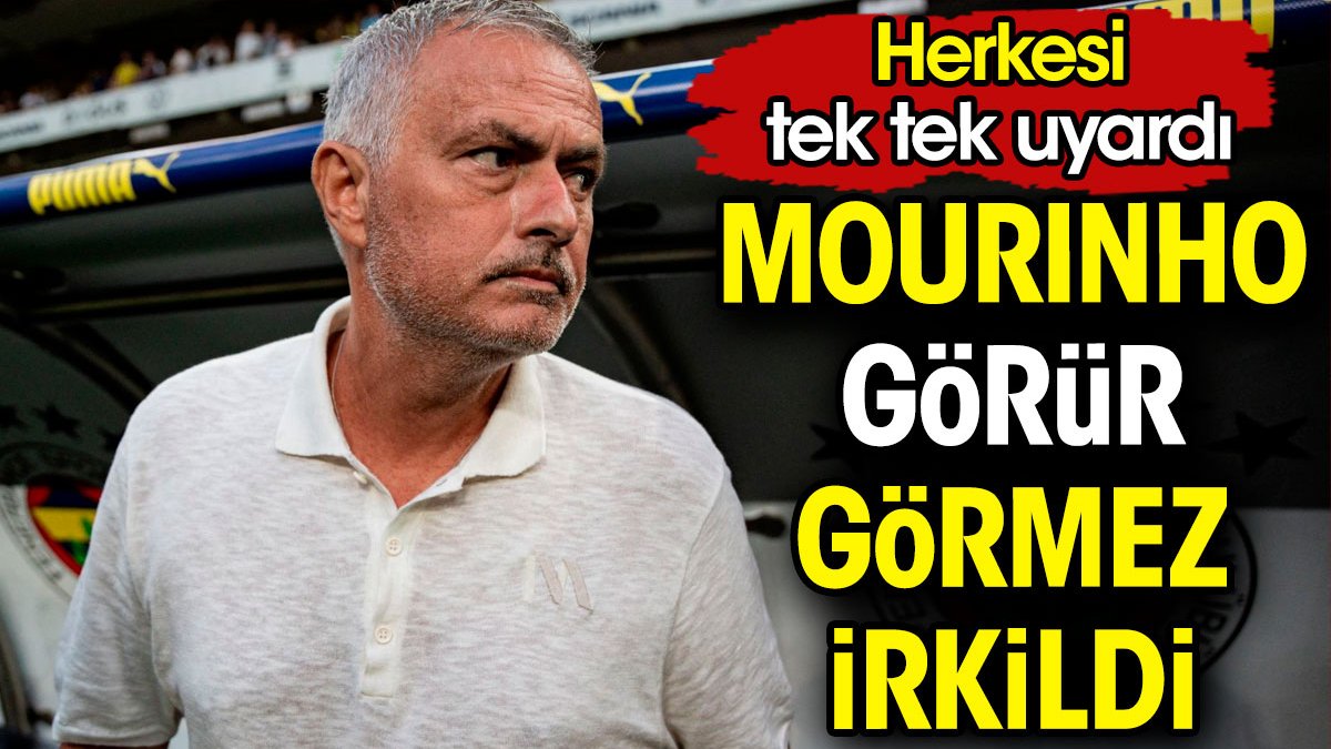 Mourinho görür görmez irkildi