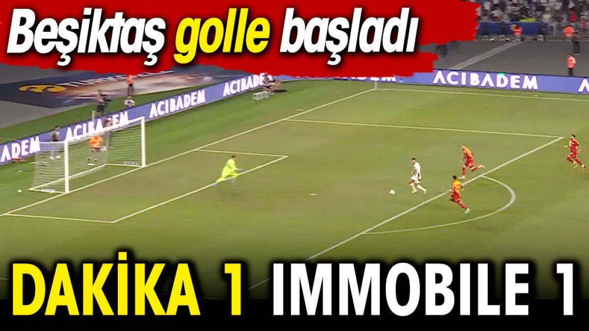 Dakika 1 Immobile 1. Beşiktaş golle başladı