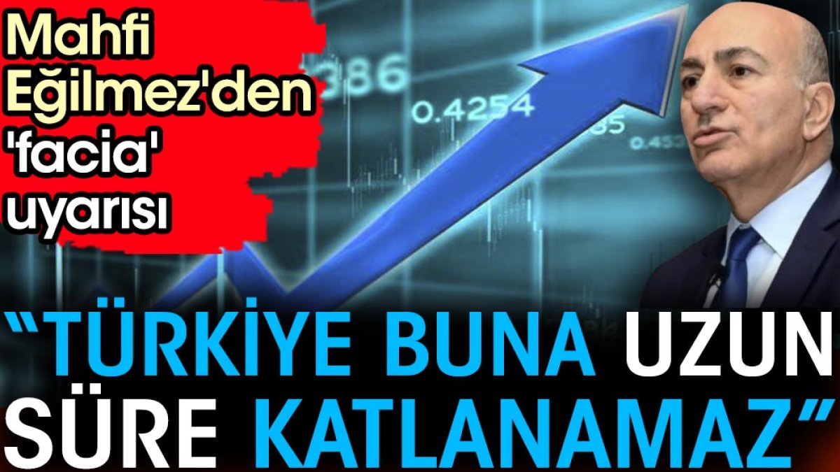 Mahfi Eğilmez'den 'facia' uyarısı. 'Türkiye buna uzun süre katlanamaz...'