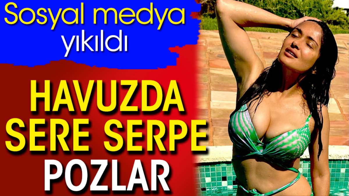 Havuzda sere serpe pozlar. Sosyal medya yıkıldı