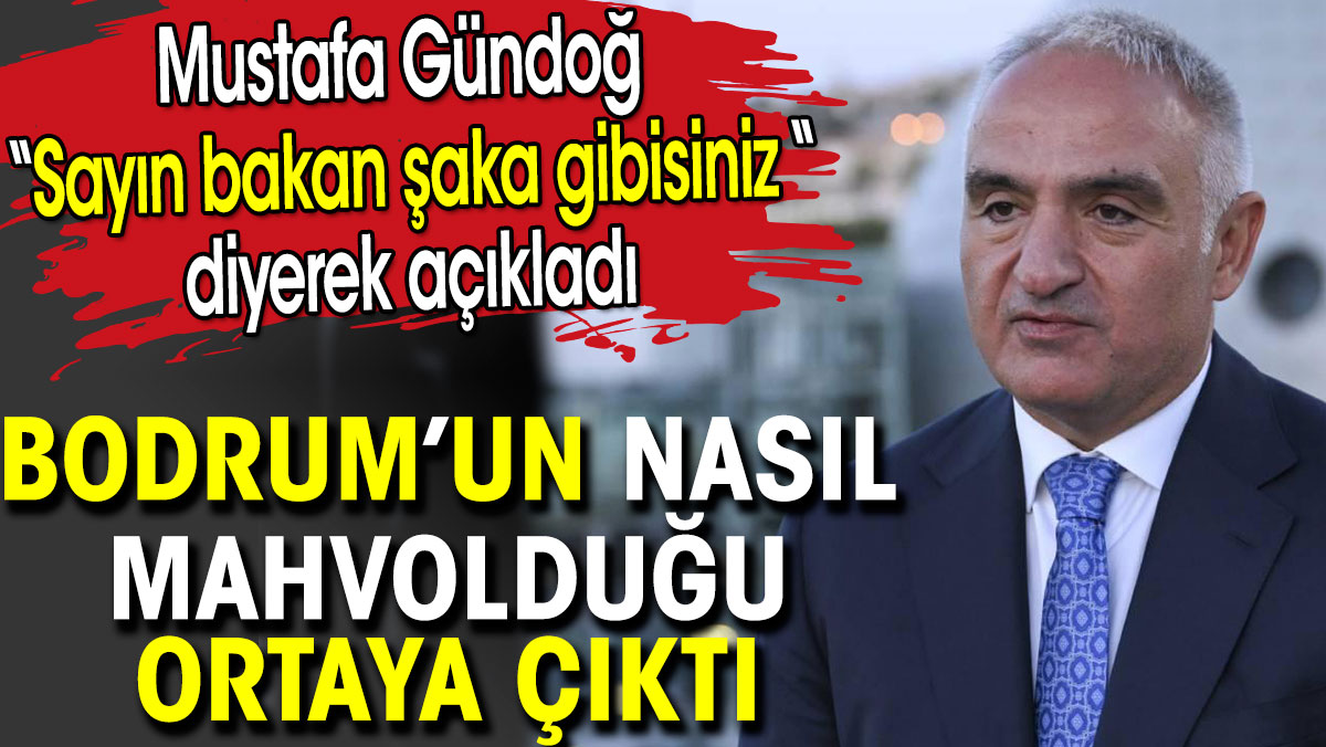 Bodrum'un nasıl mahvolduğu ortaya çıktı. Mustafa Gündoğ açıkladı