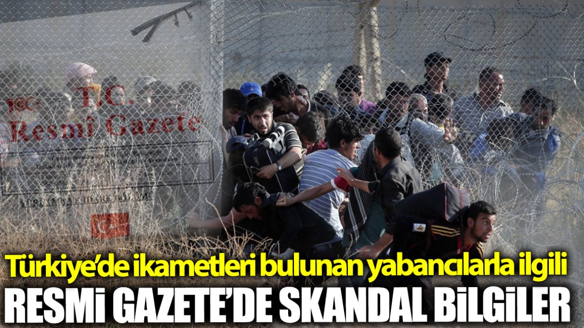 Türkiye’de ikametleri bulunan yabancılarla ilgili Resmi Gazete’de skandal bilgiler