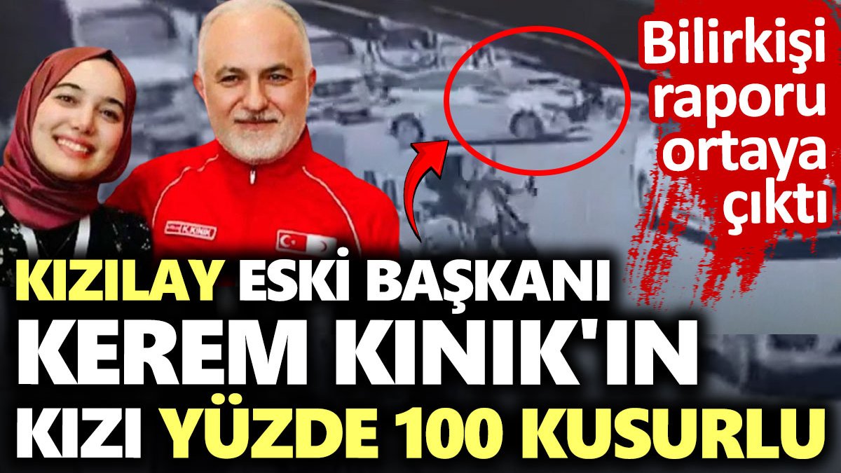 Kızılay Başkanı Kerem Kınık'ın Kızı Yüzde 100 Kusurlu çıktı