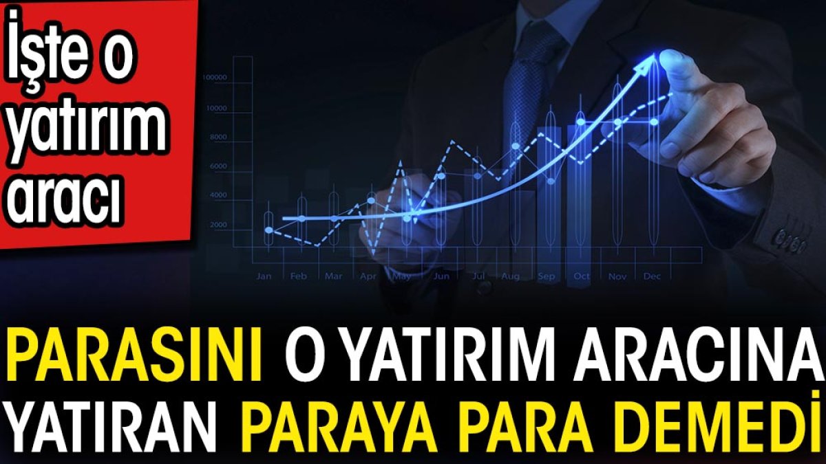 Parasını o yatırım aracına yatıran paraya para demedi. İşte o yatırım aracı